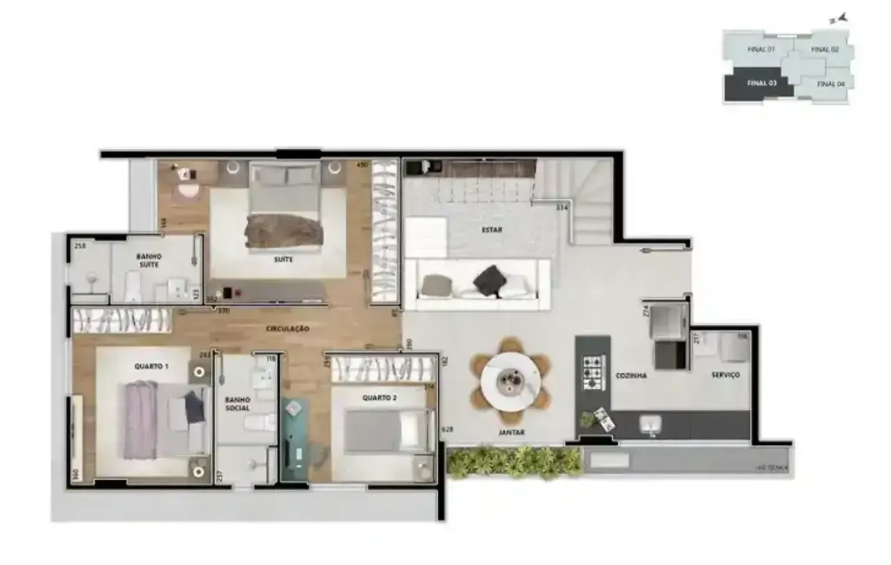 PLANTA 167m²