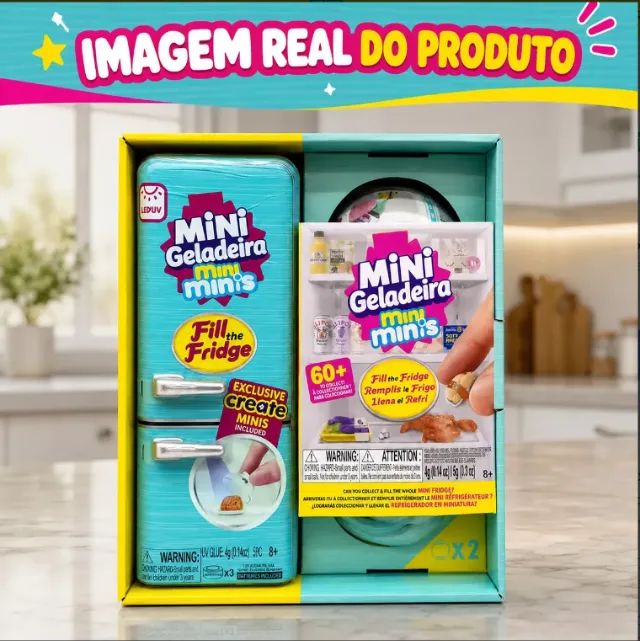 Mini Geladeira Mini brands Com 2 Cápsulas Surpresa!