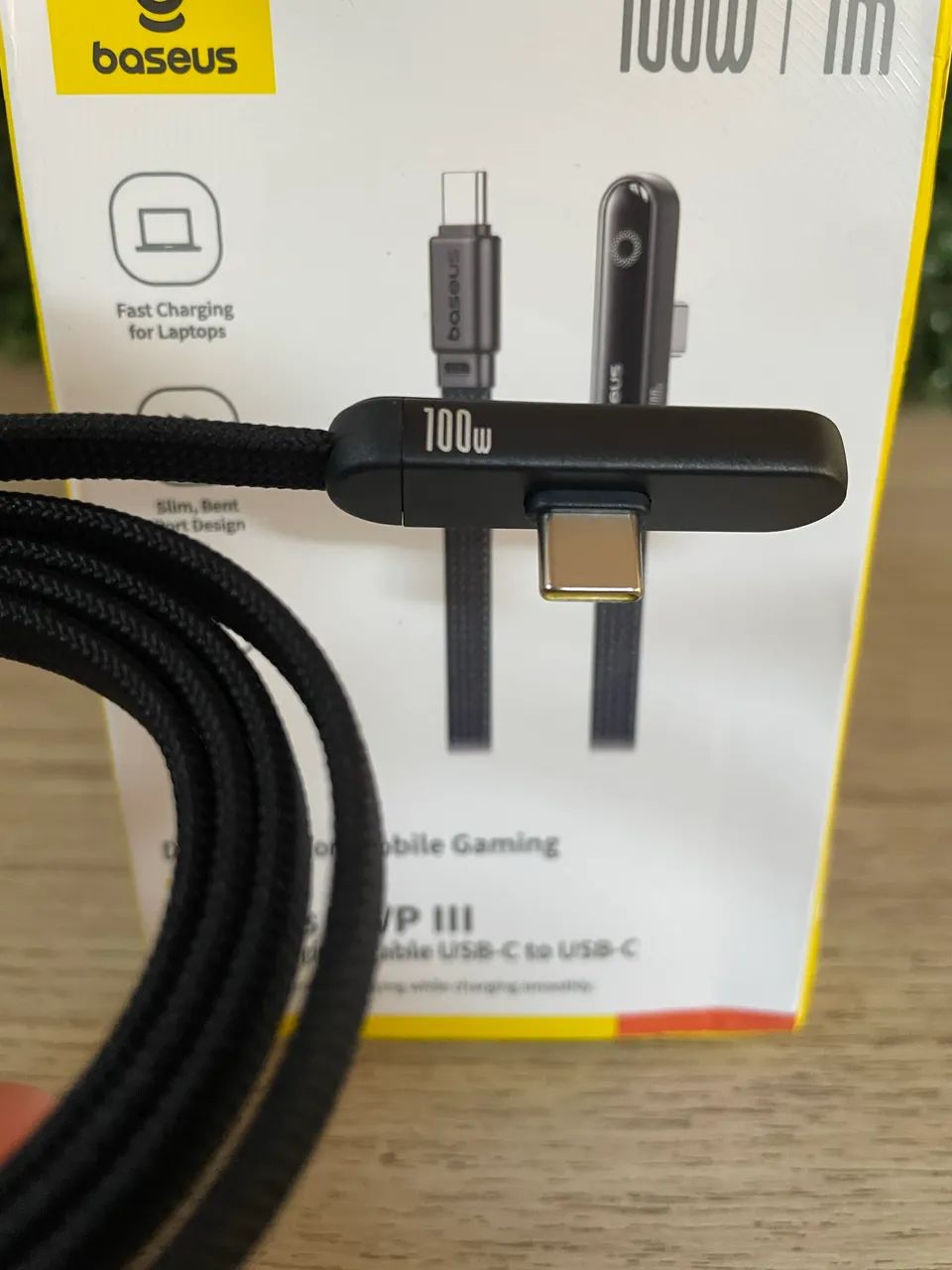 Cabo Baseus tipo C  mvp3 90 graus 100W 1M - Foto 4