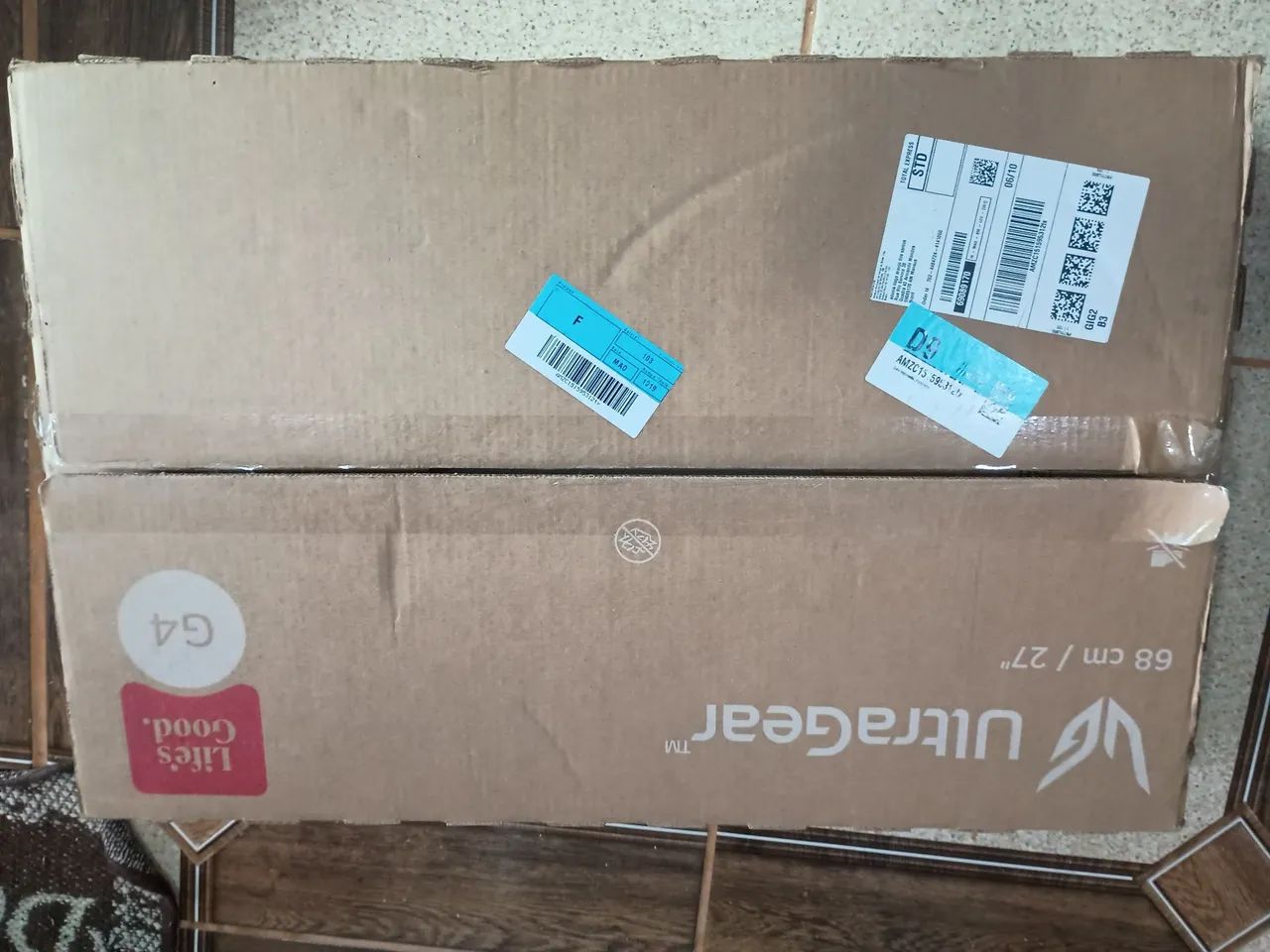 Caixa de papelão de monitor de 27" polegadas 
