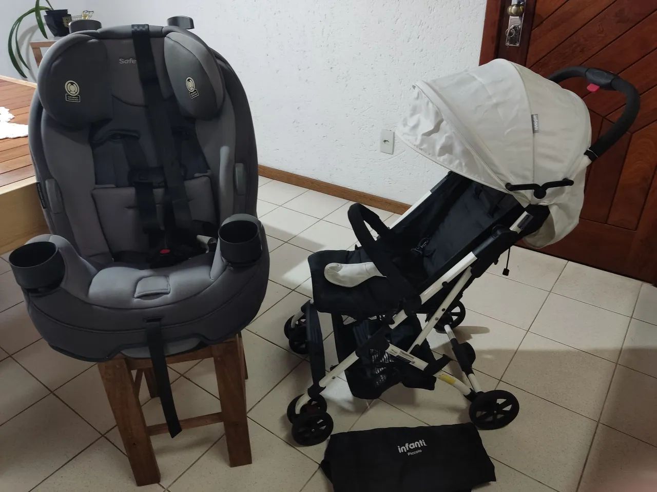 Cadeirinha para carro (Sefety) e carrinho de bebê (Picollo).. - Foto 5