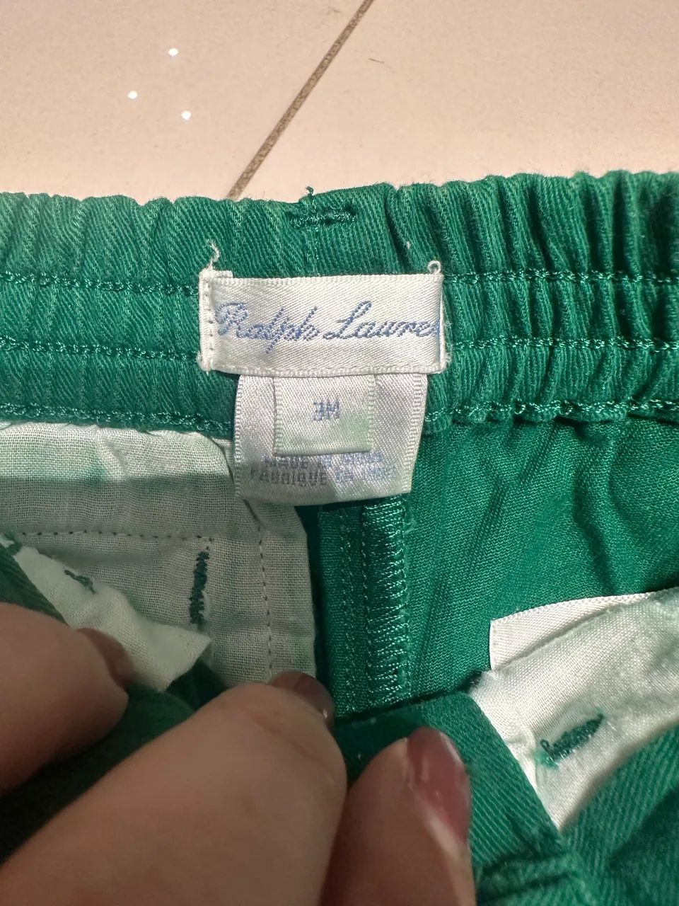 Calça Ralph Lauren 3 meses verde original  - Foto 2