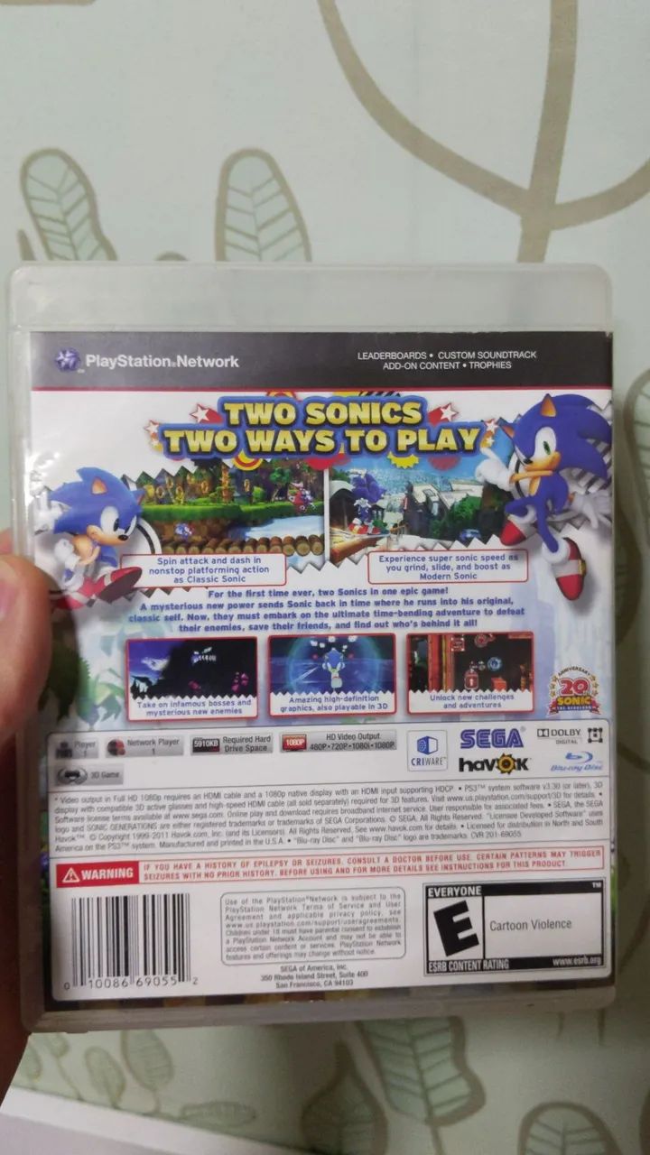 Sonic Generations - playstation 3 ps3 - Foto 2