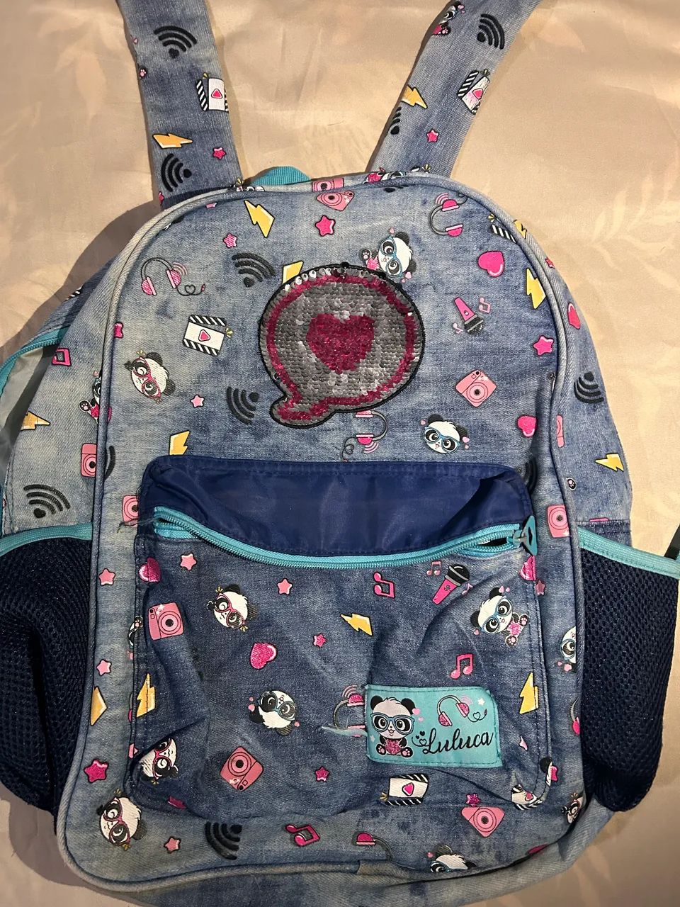 Mochila da Luluca Jeans grande