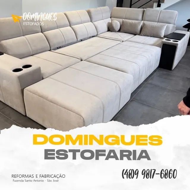 REFORMA DE SOFÁ USADOS - TROCA DE TECIDO E ESPUMAS