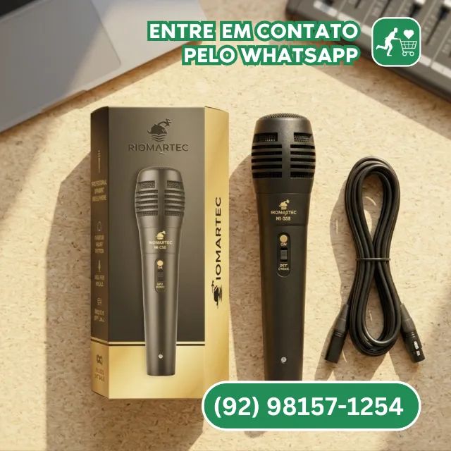 Microfone Pequeno Para Karaokê Com Cabo P10