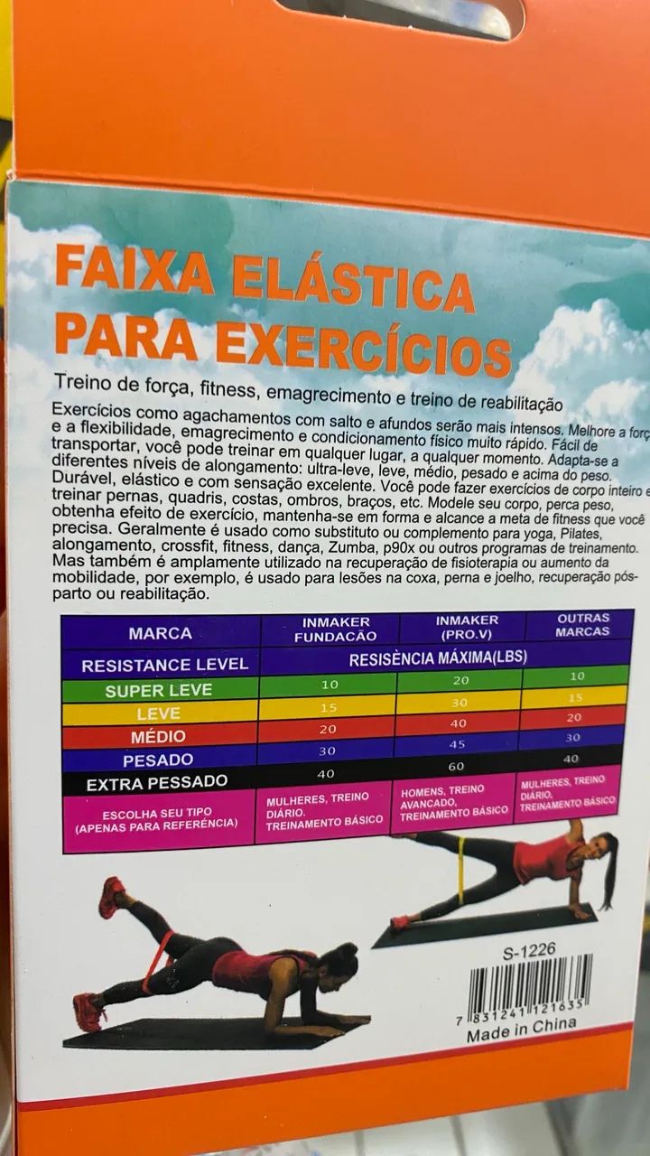 Kit Faixa elástica para exercícios com 5 - Foto 2