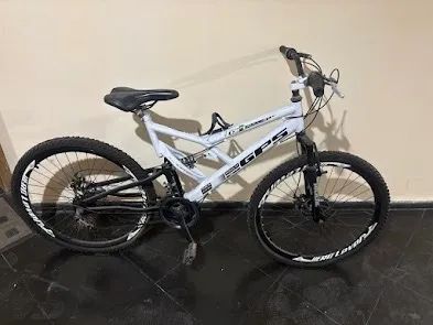 Bicicleta GPS - Aro 26 - Dupla Suspensão - Branca - Foto 2