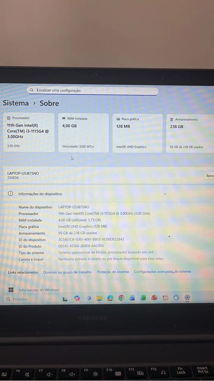 Notebook Samsung Book i3 11ª Geração | SSD 256GB | Muito Conservado - Foto 2