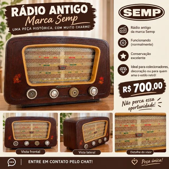 Rádio antigo SEMP