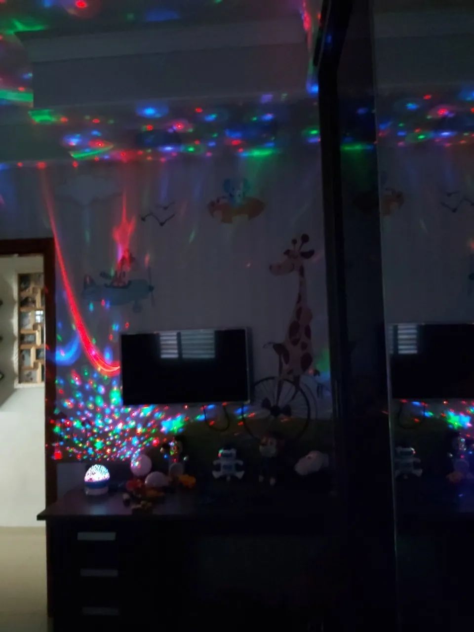ABAJUR REFLETOR ESTRELA PARA QUARTO BASE AZUL  - Foto 4