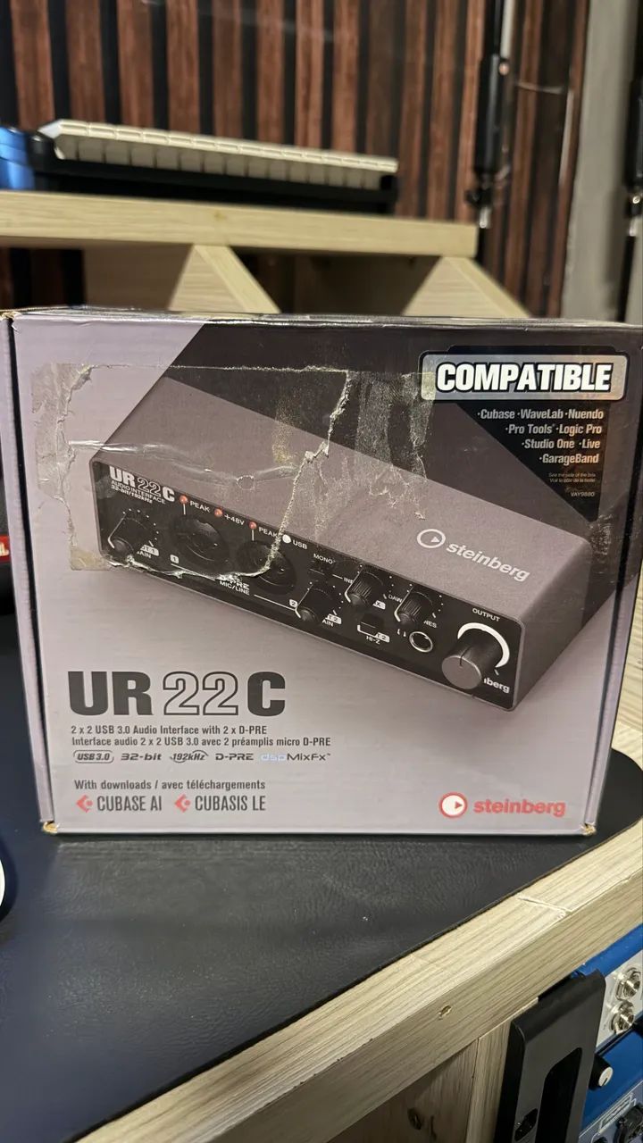 Interface De Áudio Steinberg Ur22c 2x2 Usb 3.0 Com Cubase Ai