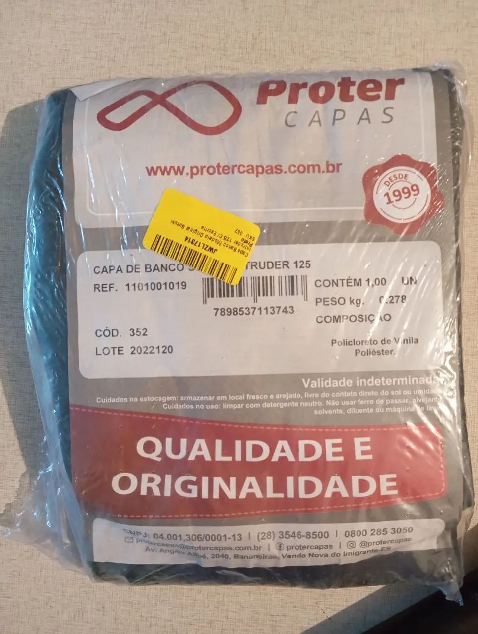 Capa banco Intruder 125 nova