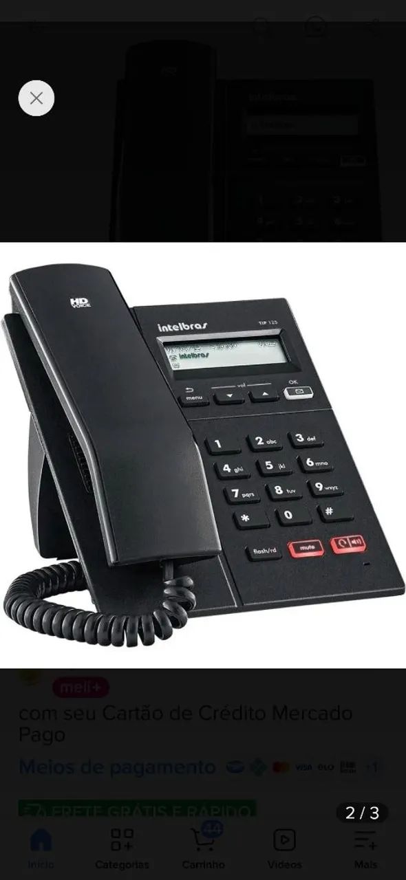 Telefone intelbras tipo 125i