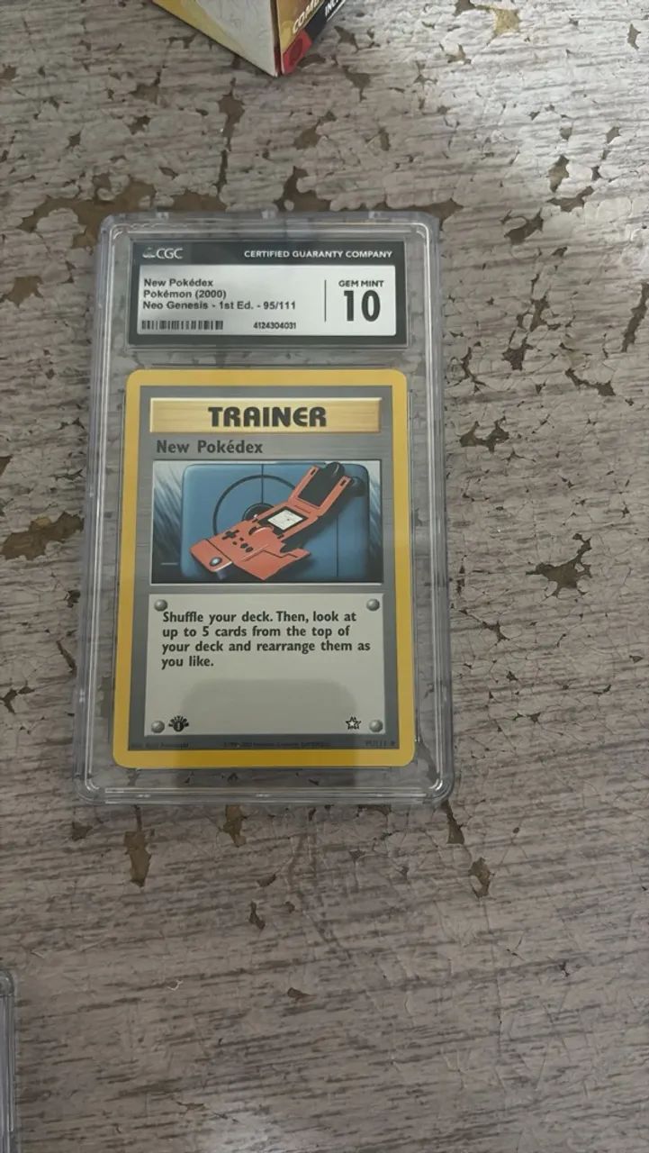 New pokedex first edition cgc10 