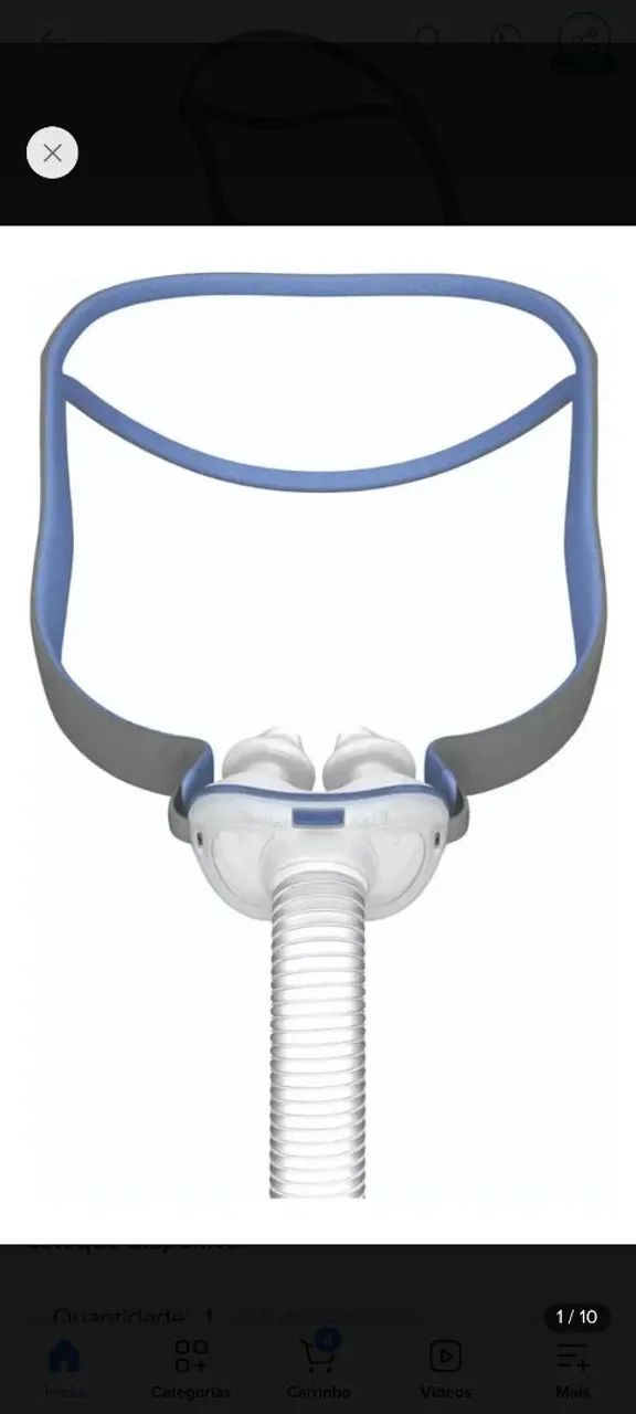 Máscara Nasal AirFit P10 para CPAP - Leve, Silenciosa e Confortável | Nova - Foto 3