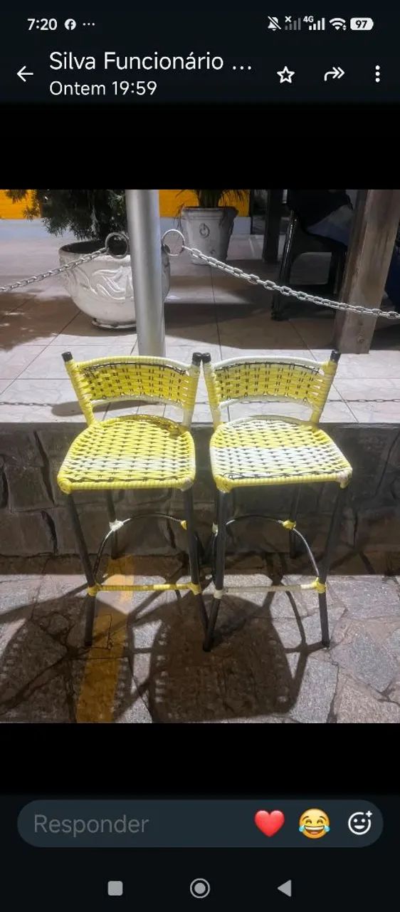 Banqueta de fibra seliconizada a prova d'água e sol  - Foto 3