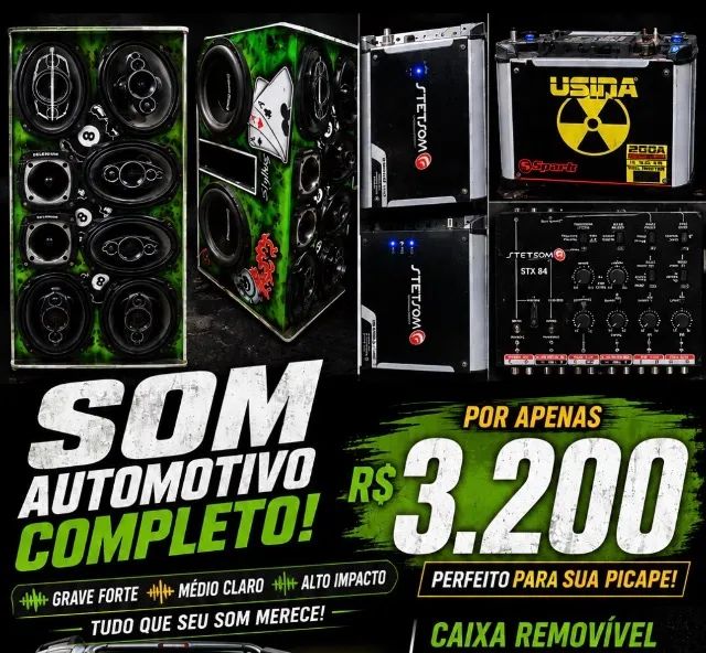Som automotivo completo 