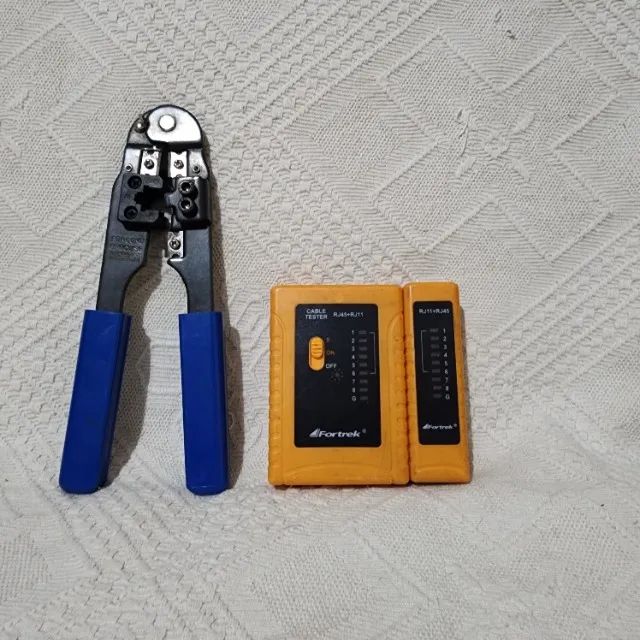 KIT Alicate Crimpagem RJ45 + Testador de Rede