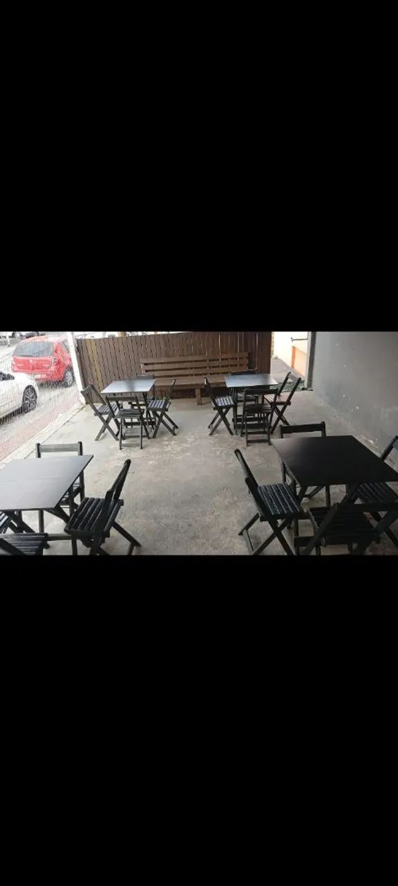 Jogo de mesa 4 cadeiras para comércio 