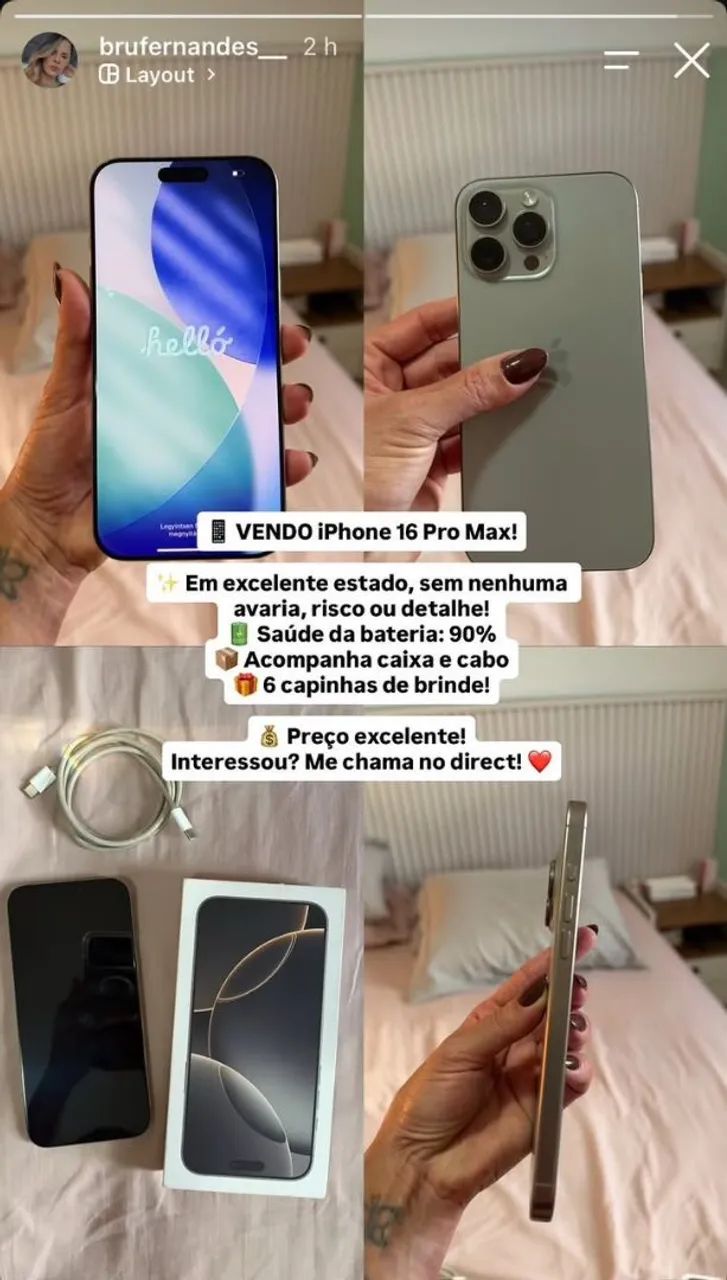 Iphone 16 pro max 256 GB sem detalhes - Foto 2