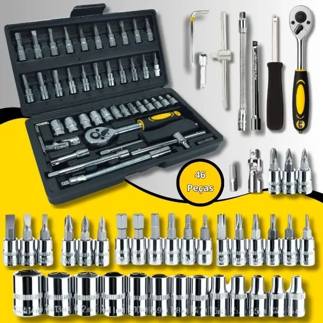 Kit Ferramentas Chaves Combinadas Jogo De Chave Soquete Jogo