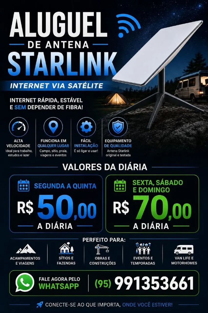 Alugue-se Starlink