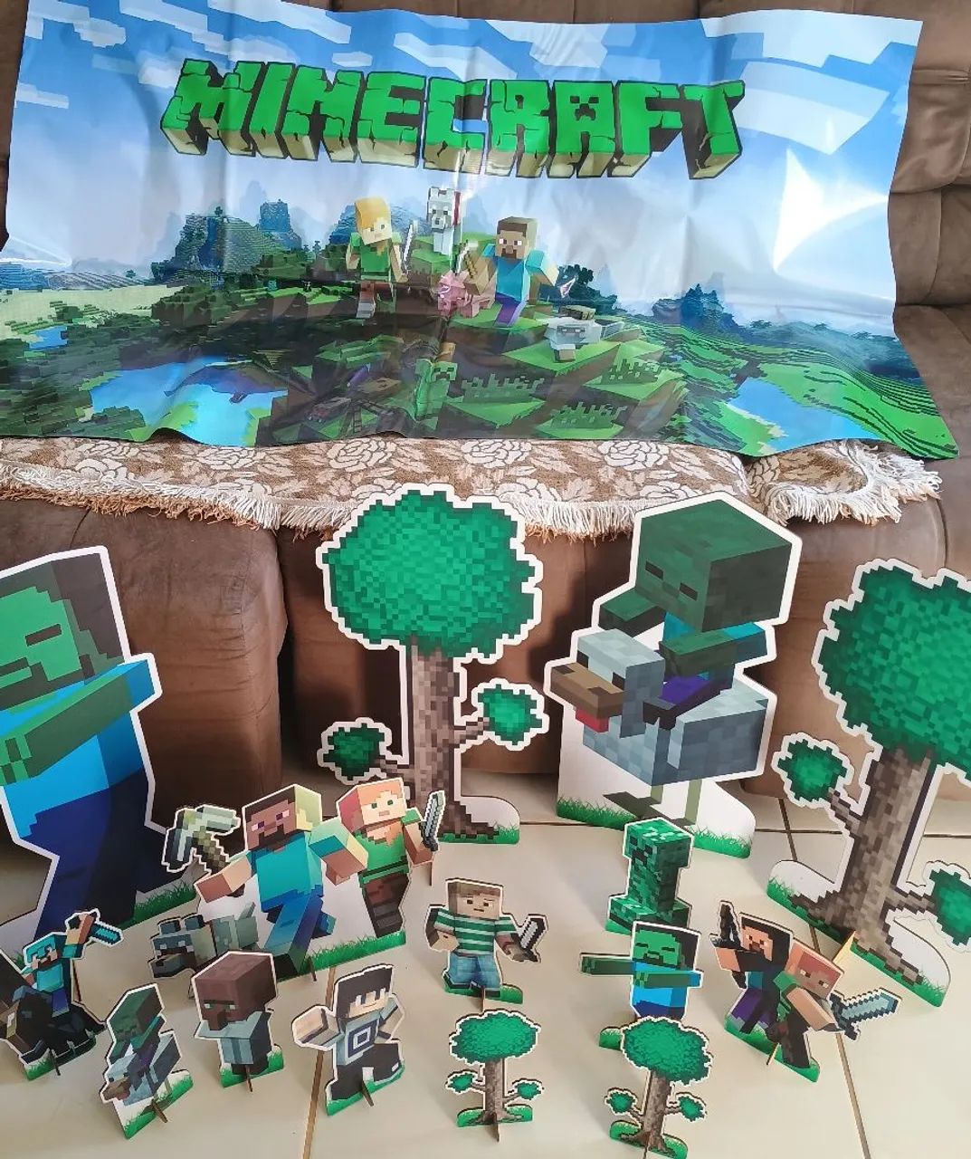 Painel festa Minecraft 