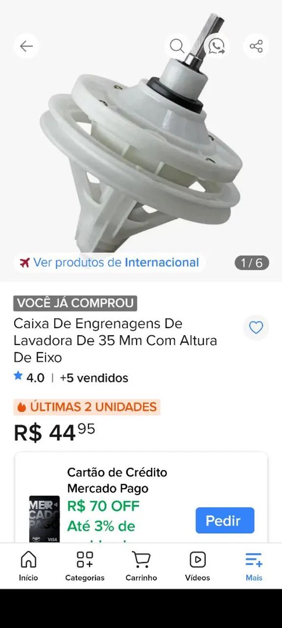 Caixa de engrenagens tanquinho 2 em 1  - Foto 2