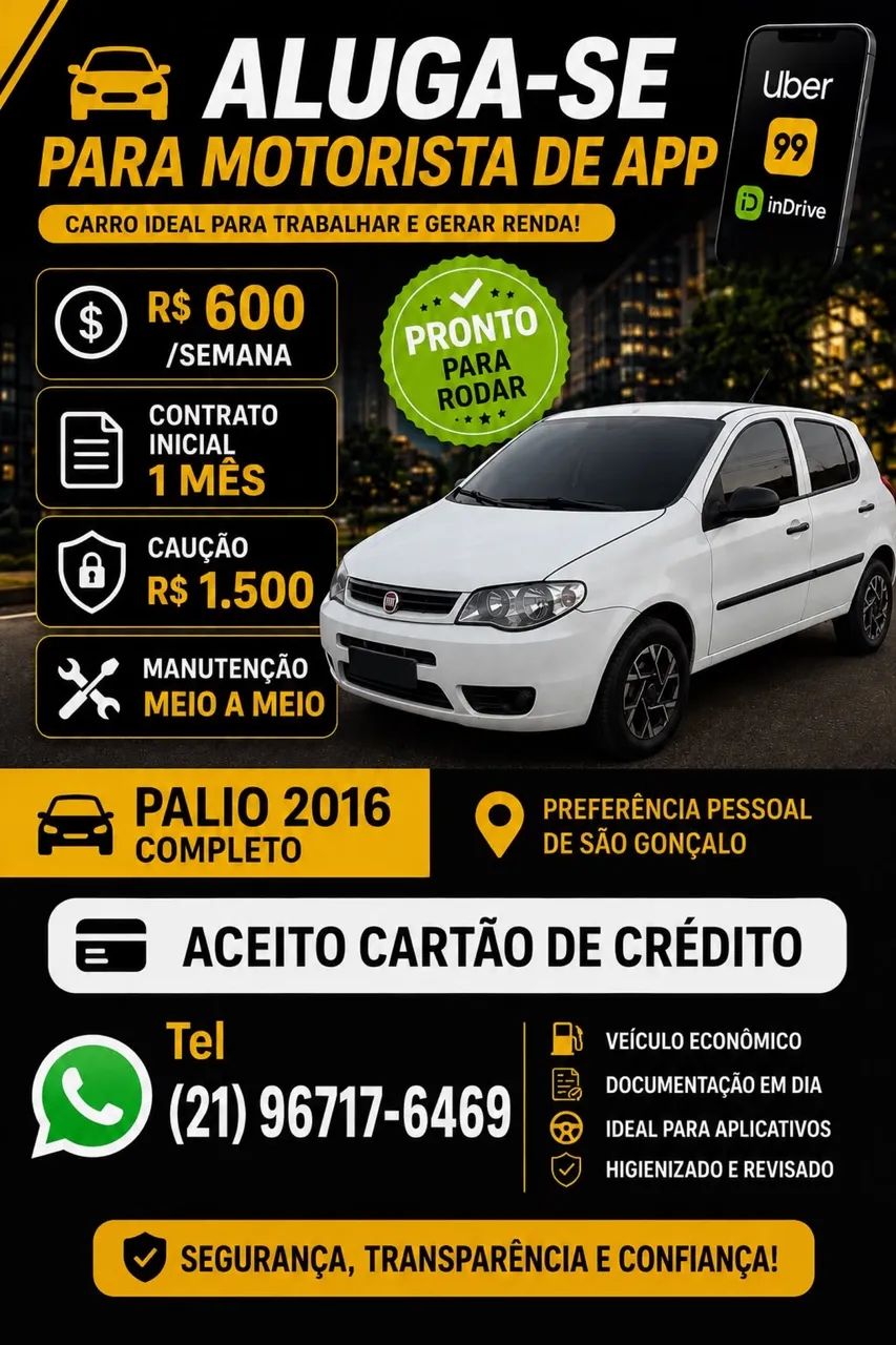 Alugo Carro Para Uber ou 99