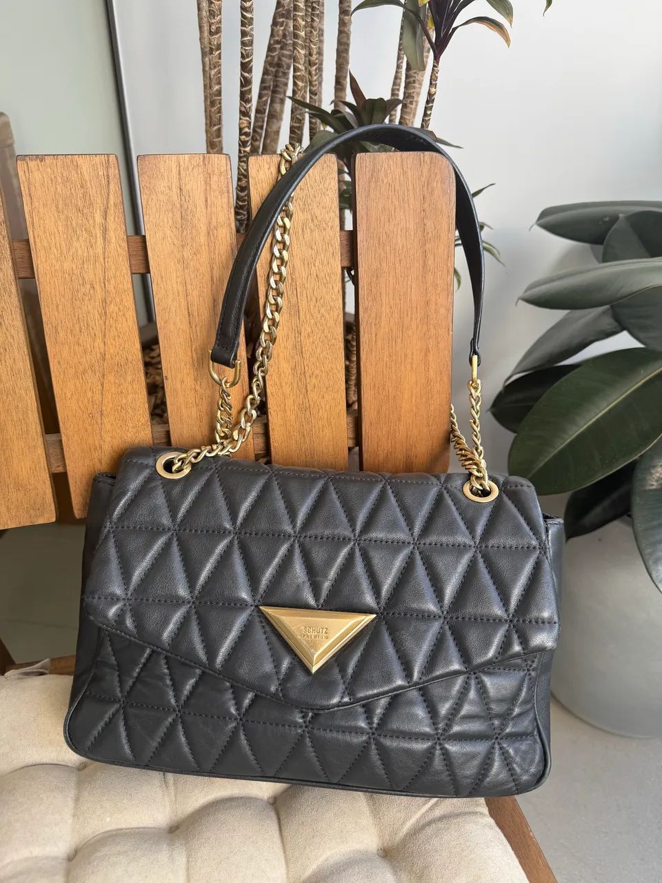 Bolsa Schutz Premium Triangle em Couro Legítimo | Original | Dust Bag - Foto 2