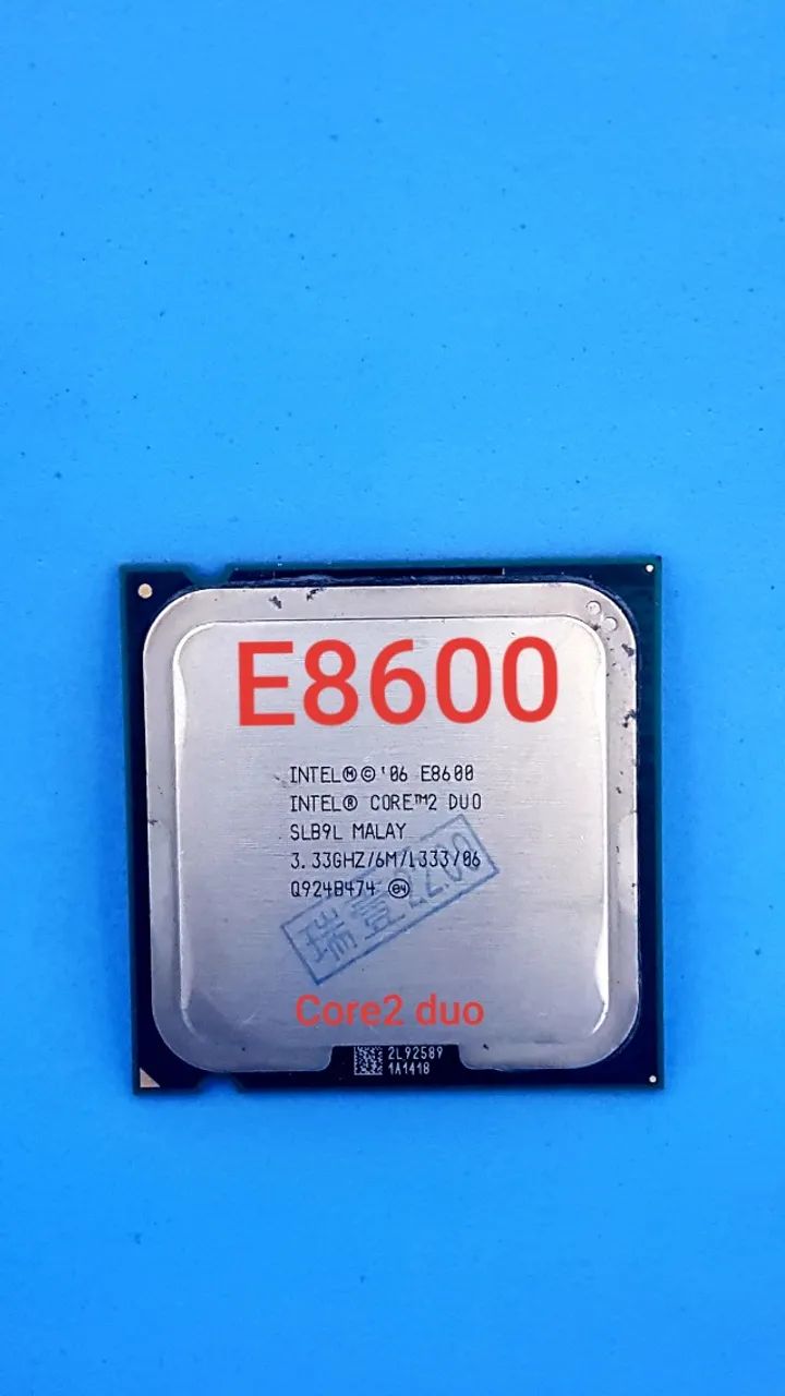 Processador Intel Core 2 Duo E-8600- 3.33 Ghz e 1333 Barramento.