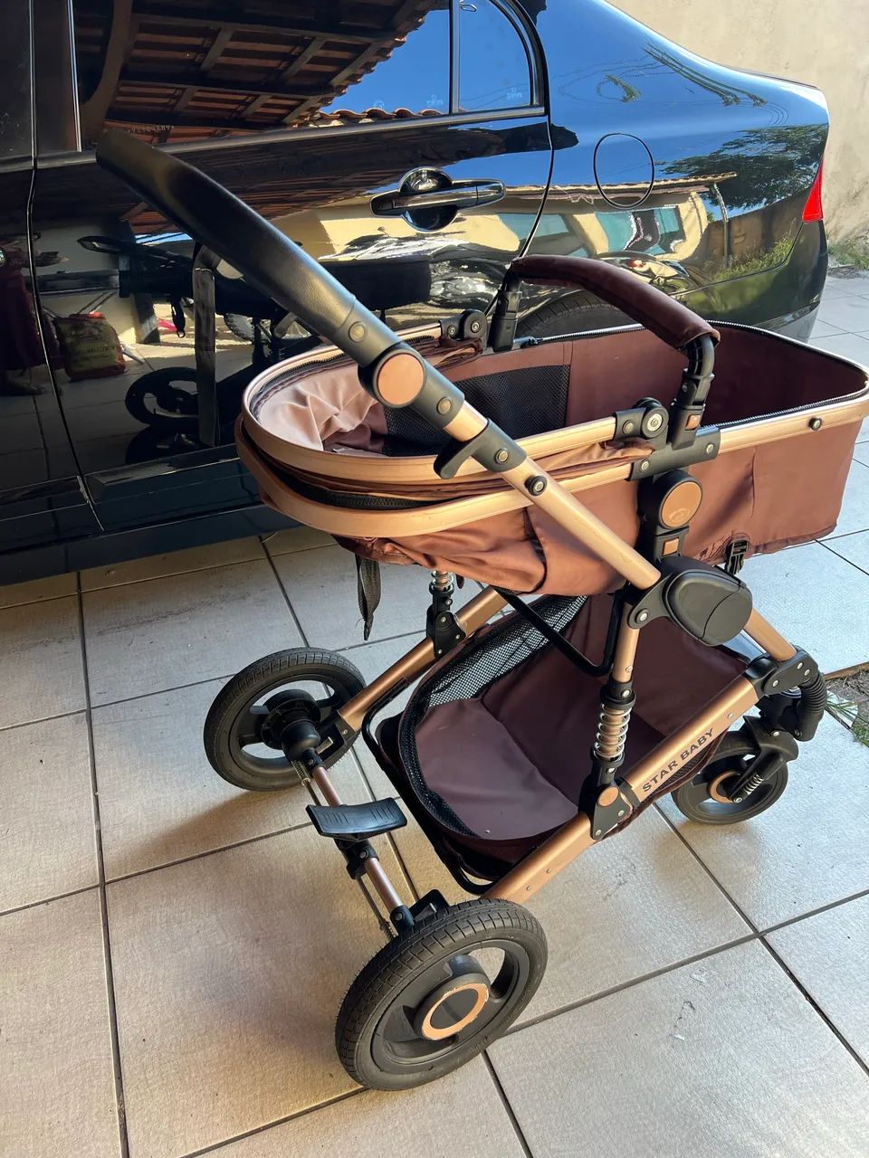 Carrinho de bebe pneu reforçado  - Foto 4