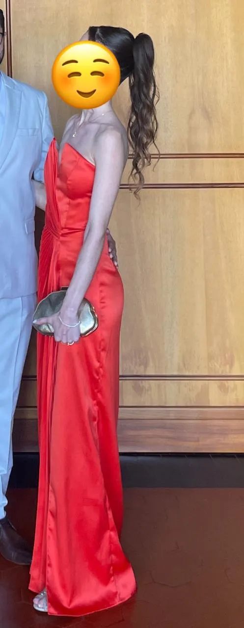 Vestido de festa laranja  - Foto 4