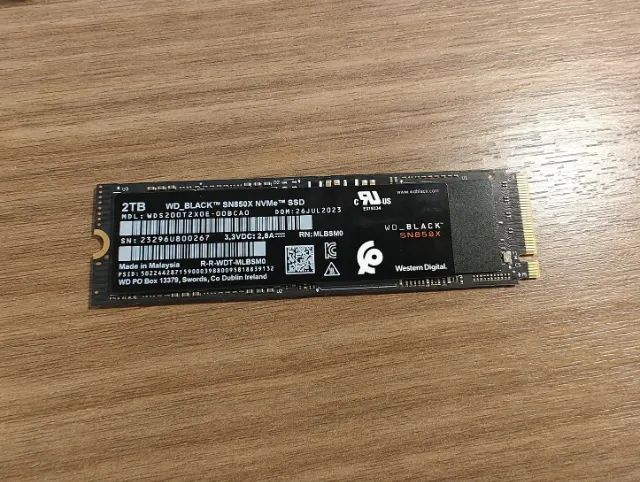 SSD WD Black SN850X 2TB NVMe M.2 - Pronta Entrega (Saúde 97