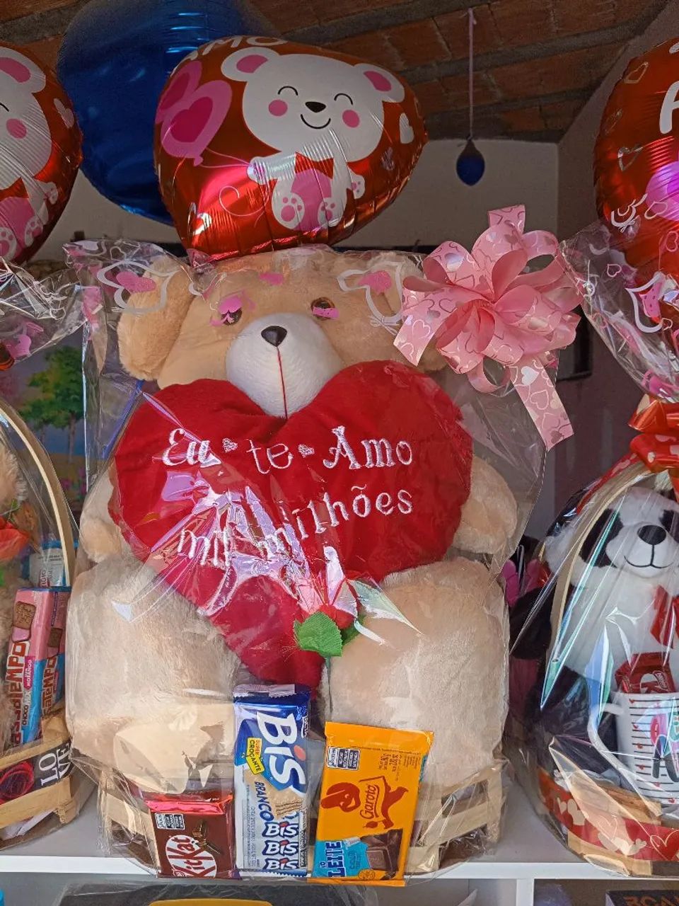 Cestas de chocolates com urso e xícara  - Foto 2