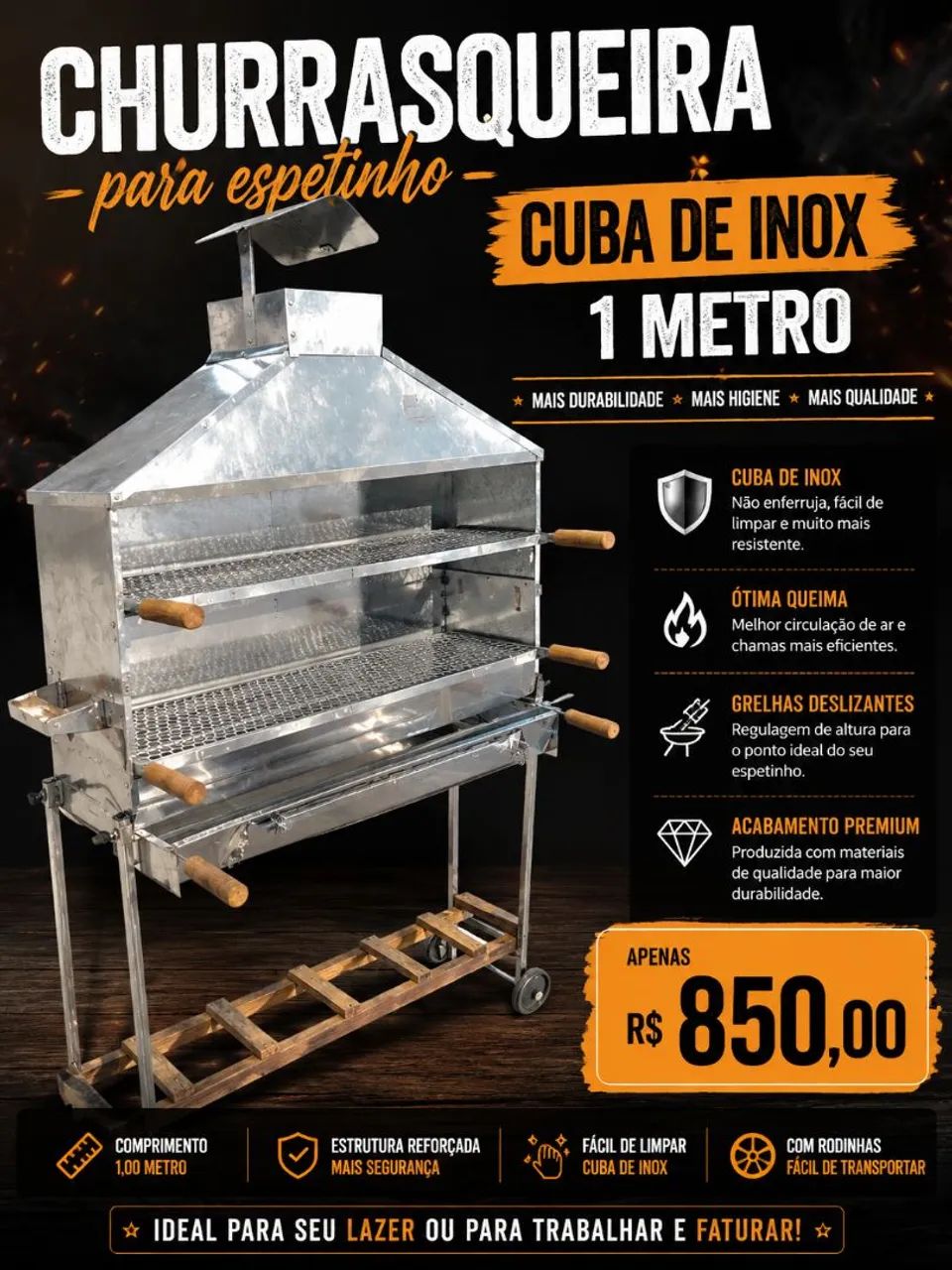 Churrasqueira para espetinho