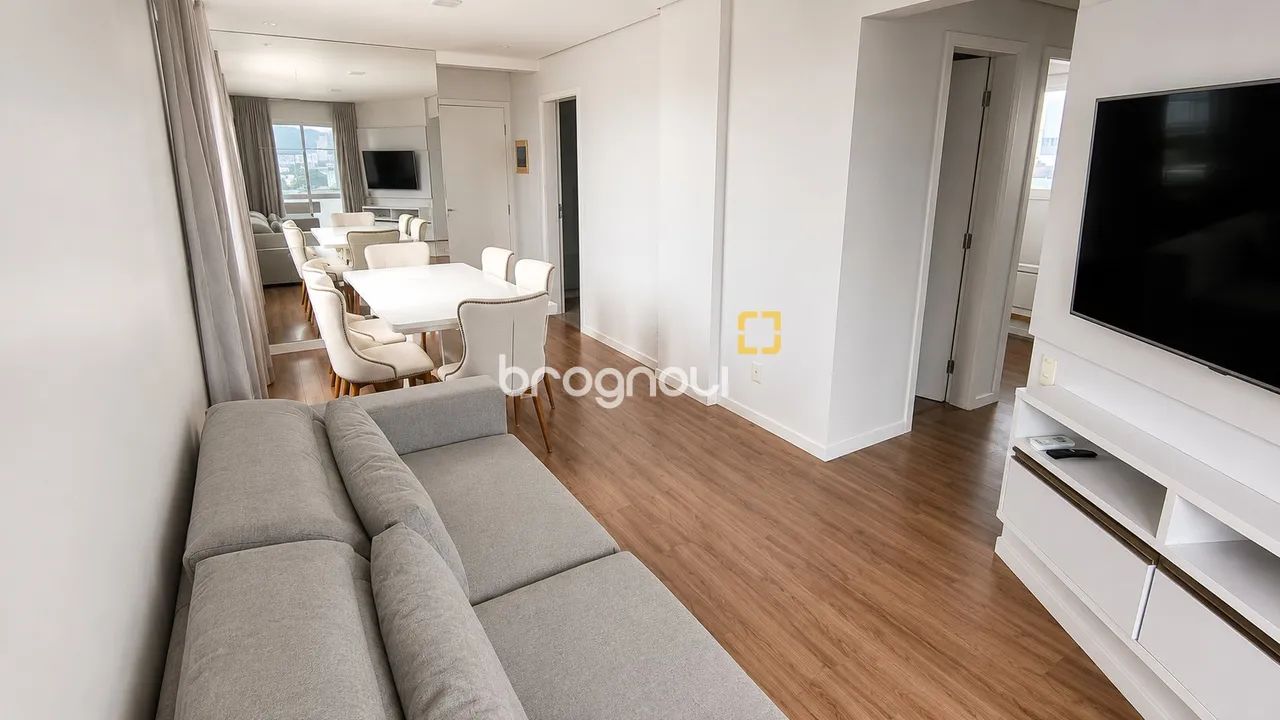 Apartamento mobiliado com 3 quartos e varanda com churrasqueira - Foto 4