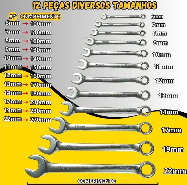 Kit Ferramentas Chaves Combinadas Jogo De Chave Soquete Jogo