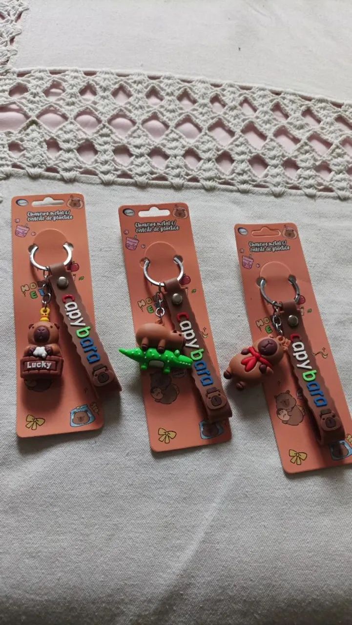 Chaveiros personalizados capivara 