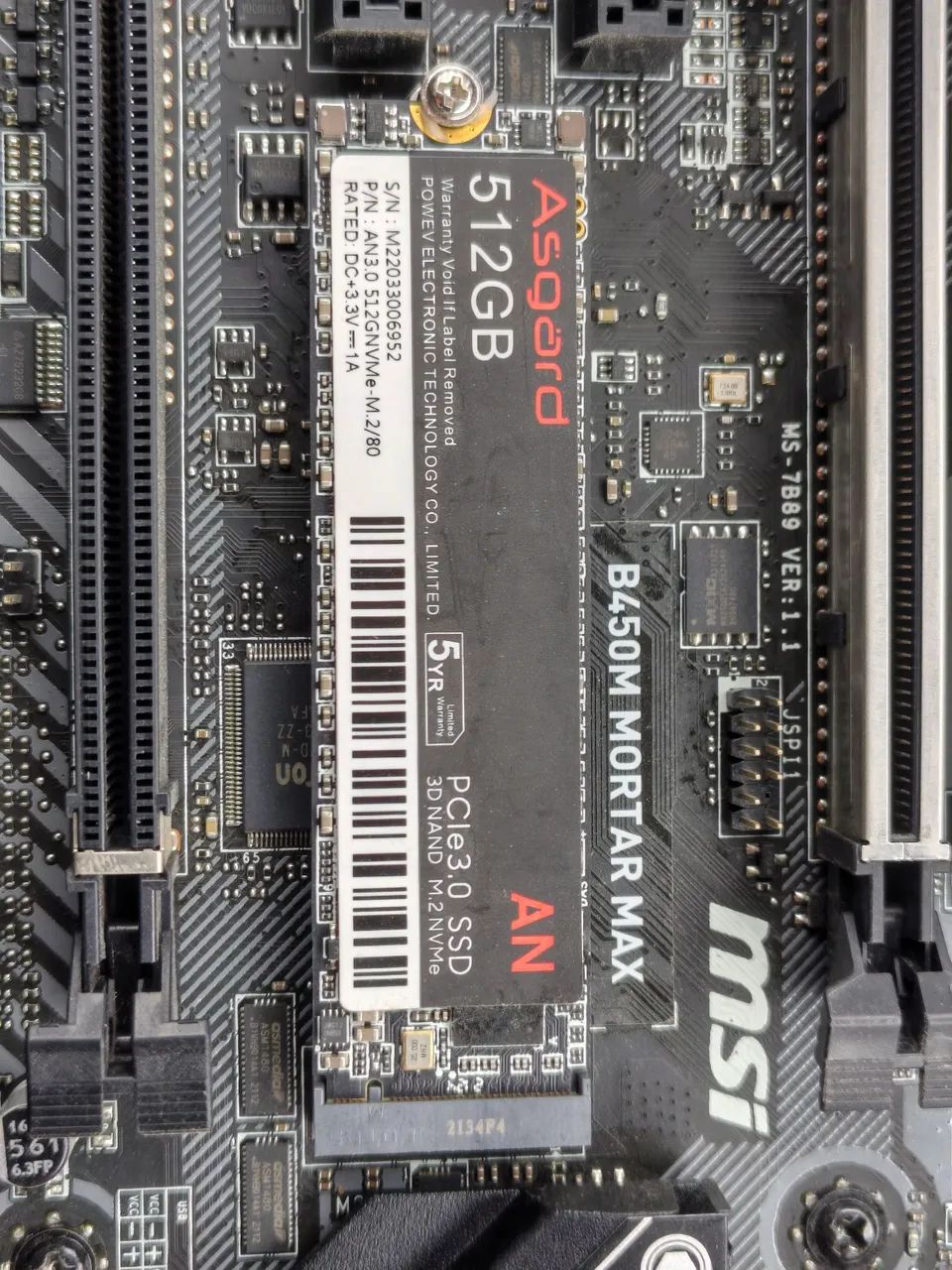 Nvme Gen3 512GB