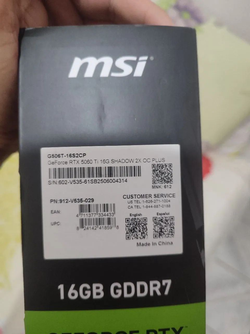 Placa de vídeo RTX 5060ti 16gb 