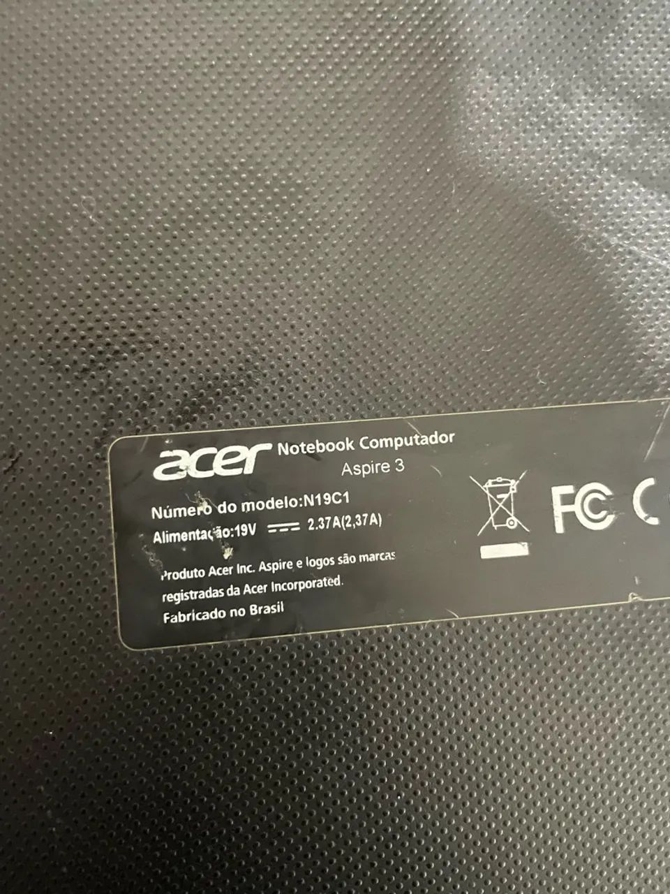 Notebook acer aspire N19C1 i5 10° geração com defeito não liga