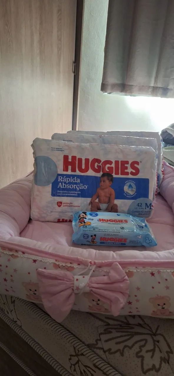 Kit ninho + 3 pacotes de fralda + brinde