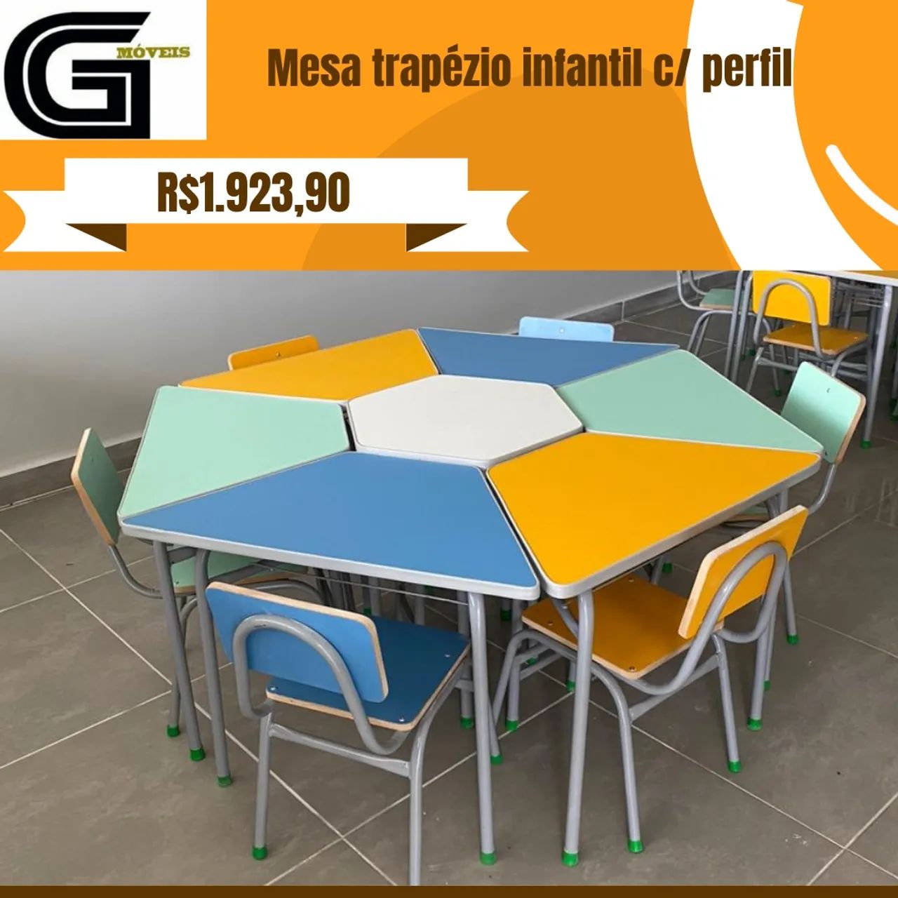 Mesa e cadeiras infantil para creche, escolas  - Foto 5