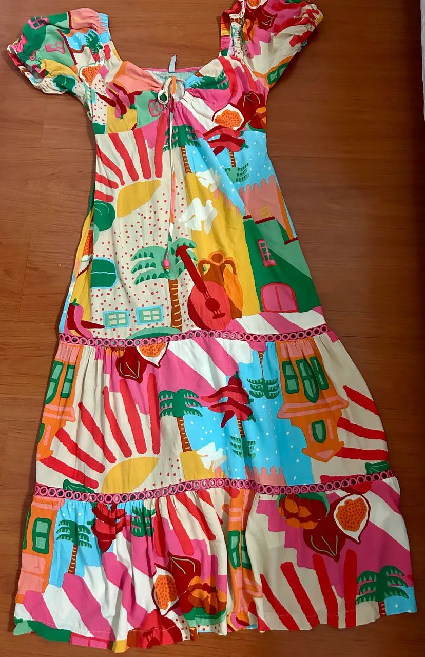 Vestido longo estilo farm M - Foto 2