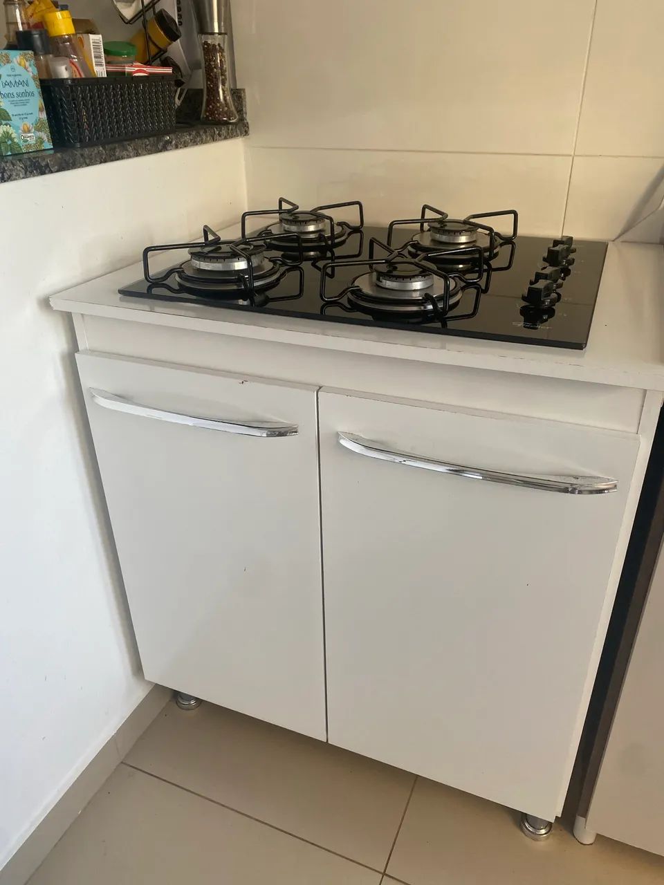 Balcão cooktop 4 bocas cortado