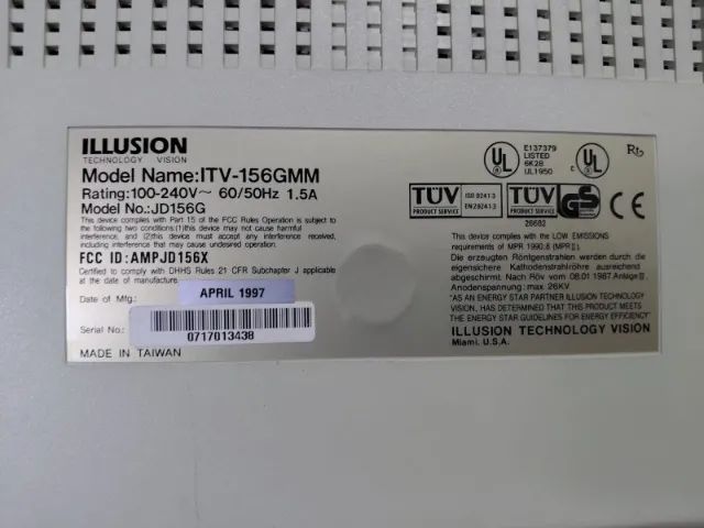 Monitor Tubo 15 " ILLUSION TECHNOLOGY VISION ITV-156GMM - Foto 4