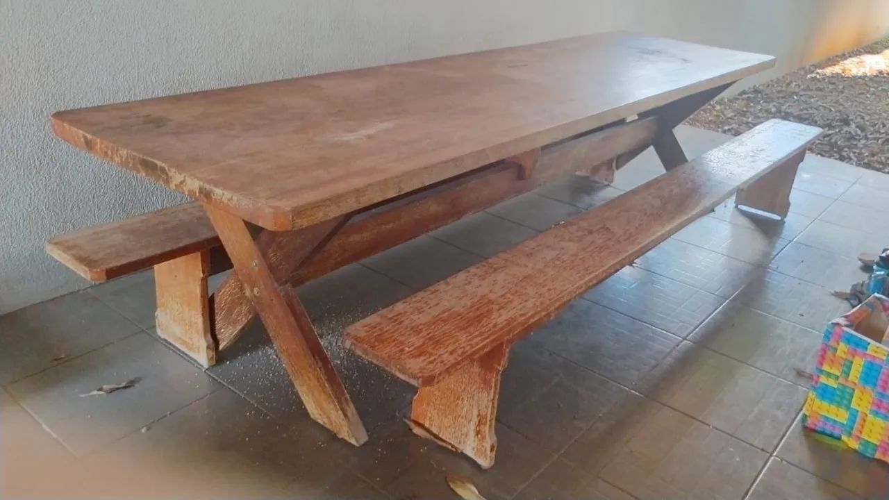Mesa de madeira Angelin - Foto 4