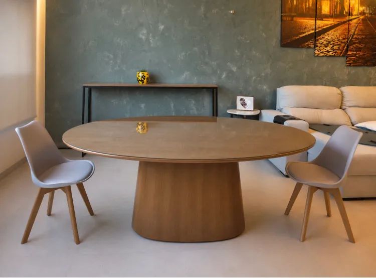 Mesa Oval 1,60x0,90 com Vidro e Base Cônica | Direto da Fábrica - Foto 2